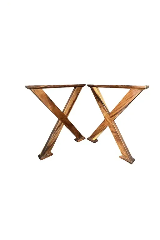 Chân Bàn Gỗ Me Tây Chữ X