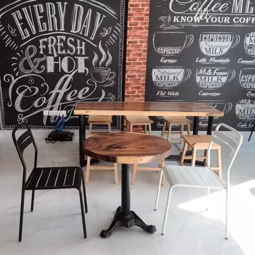 Bàn Gỗ Me Tây Đủ Kích Thước Cho Dự Án Quán Cafe