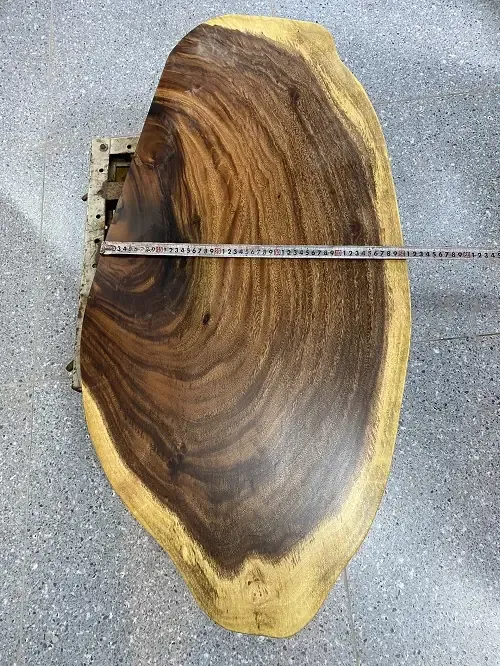 Bàn Gỗ Me Tây Nguyên Tấm Kiểu Tự Nhiên 107cm