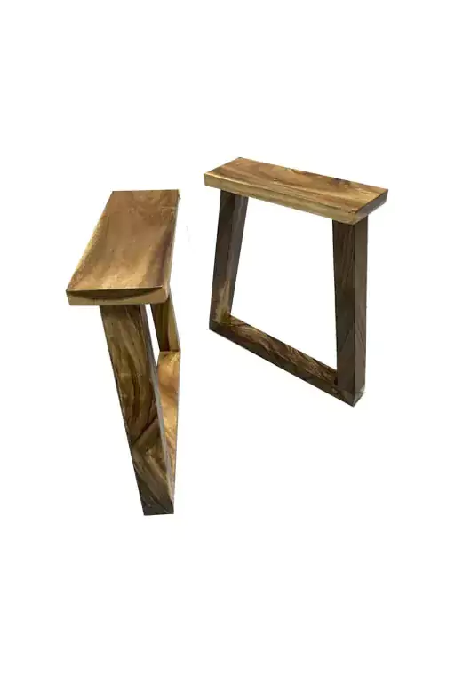 Chân Bàn Gỗ Me Tây Hình Thang