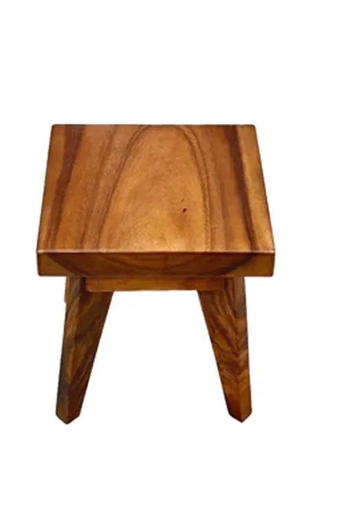 Ghế Đẩu, Ghế Đôn Vuông Gỗ Me Tây Cao 30cm