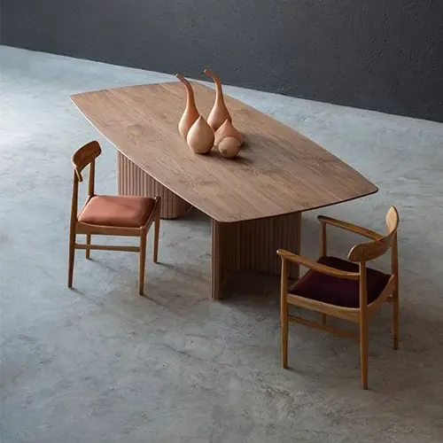 Bàn Ăn Đẹp Hiện Đại Gỗ Me Tây Nguyên Tấm