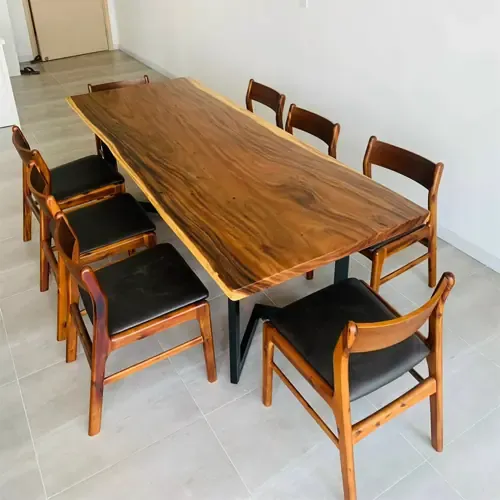 Bộ Bàn Ăn Gỗ Me Tây  8 Ghế Benla