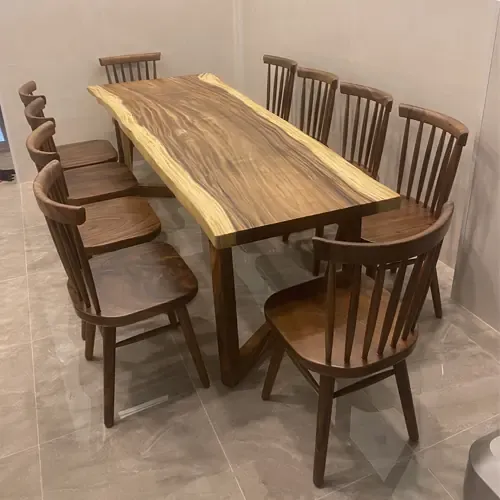 Bộ Bàn Ăn 10 Ghế Me Tây Tự Nhiên