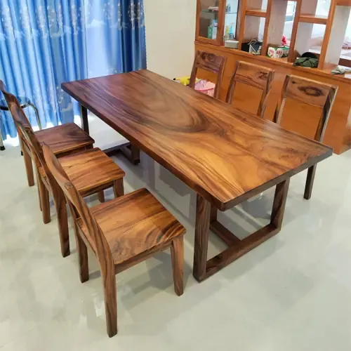 Bộ Bàn Ăn 6 Ghế Me Tây Tựa Xéo