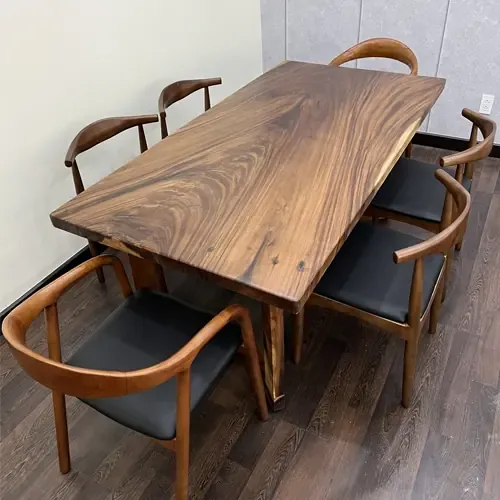 Bộ Bàn Ăn Gỗ Me Tây 6 Ghế Neva