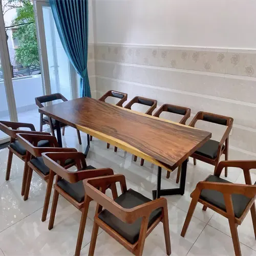 Bộ Bàn Ăn Gỗ Me Tây Kèm Ghế Katakana