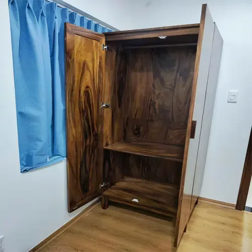 Tủ Quần Áo Gỗ Me Tây 2 Cánh