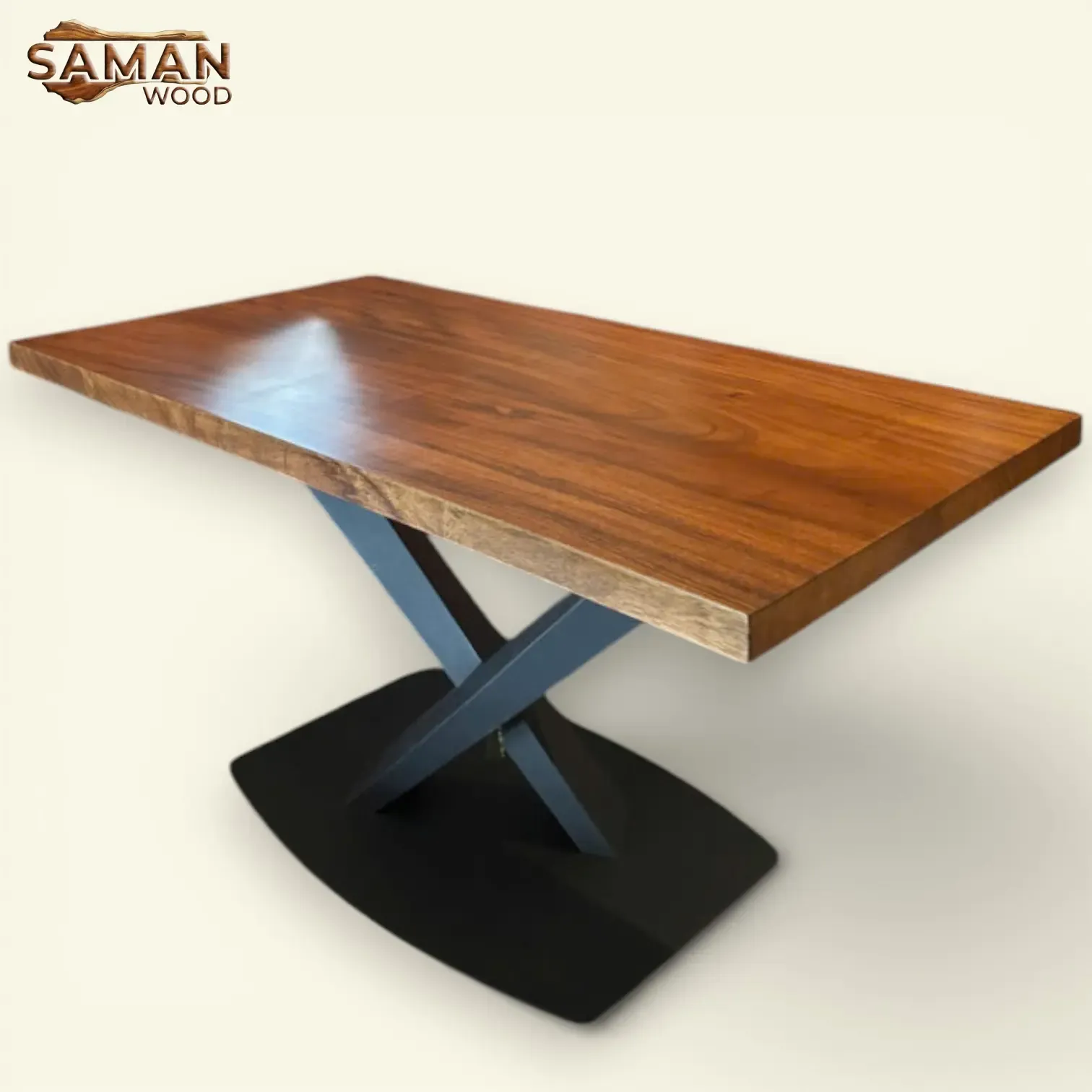 Bàn Gỗ Me Tây Chân Sắt X