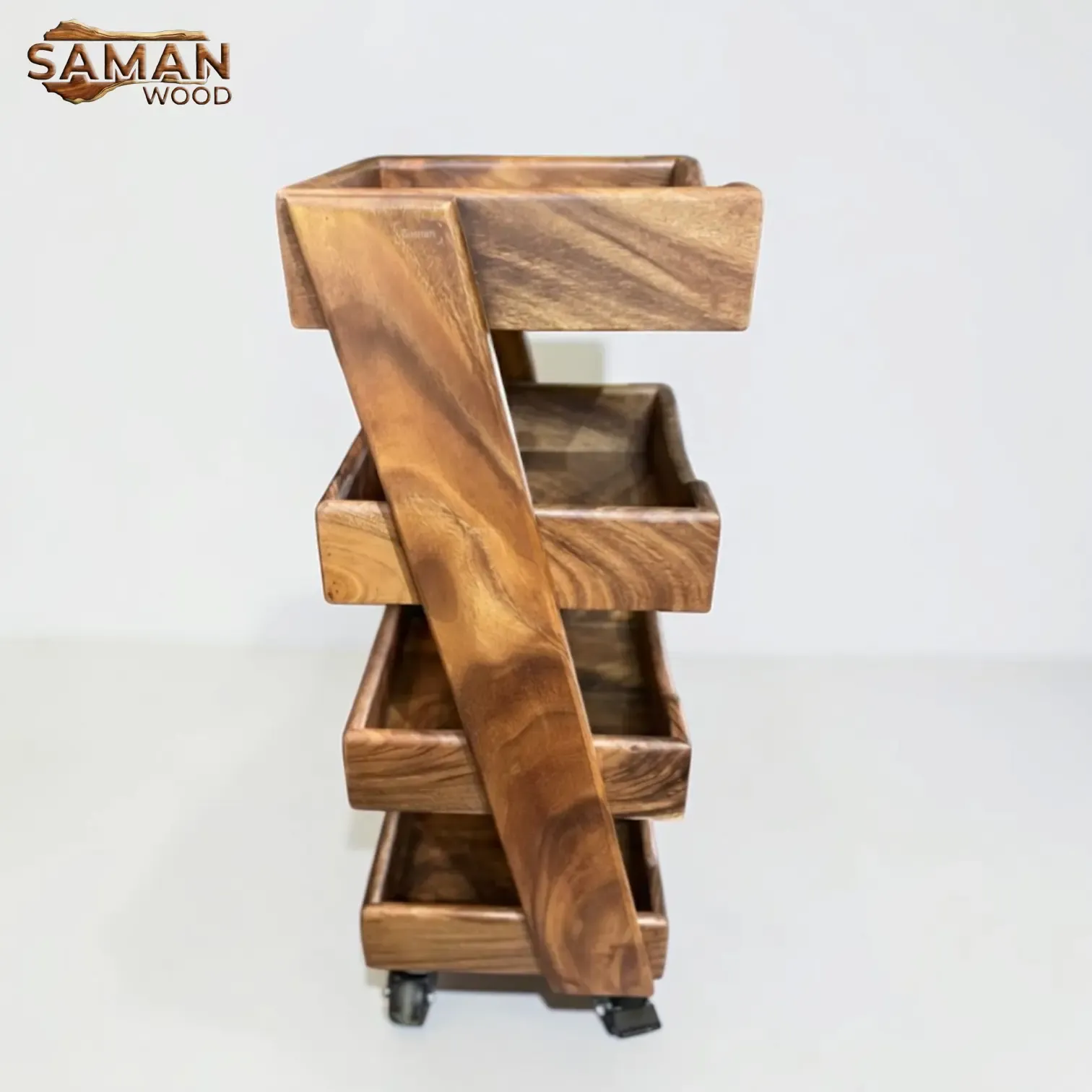 Kệ Gỗ Tự Nhiên Me Tây 4 Tầng (Đựng Tài Liệu/Sách Báo)