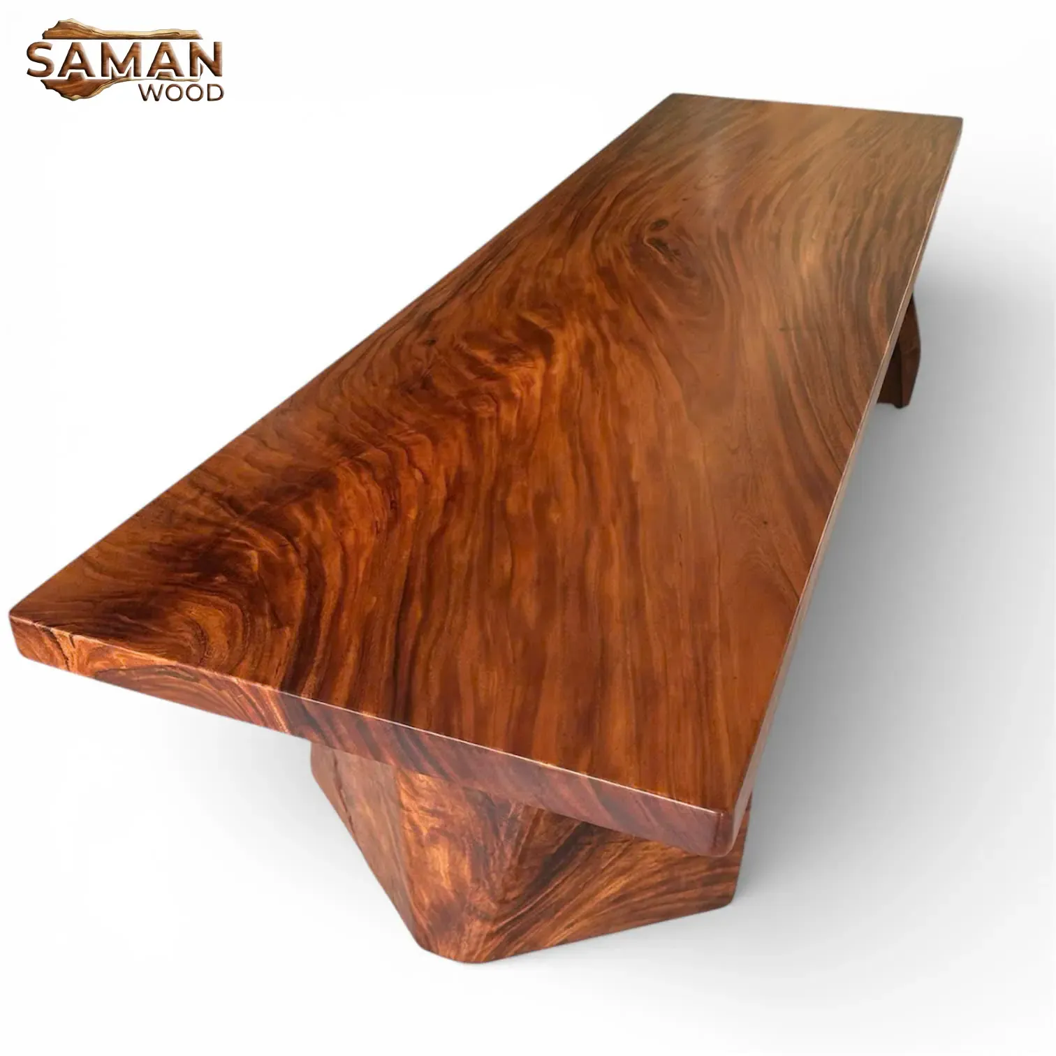 Bàn Gỗ Tự Nhiên Chân Tảng Nguyên Khối Tự Nhiên 2m8x85x6.5cm