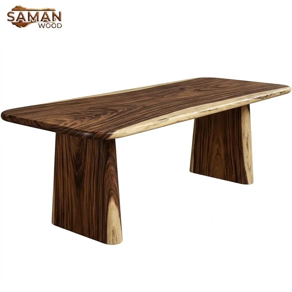 Mẫu Bàn Gỗ Tự Nhiên Đẹp – Chân Thang Bo Cạnh (BGMT-06)