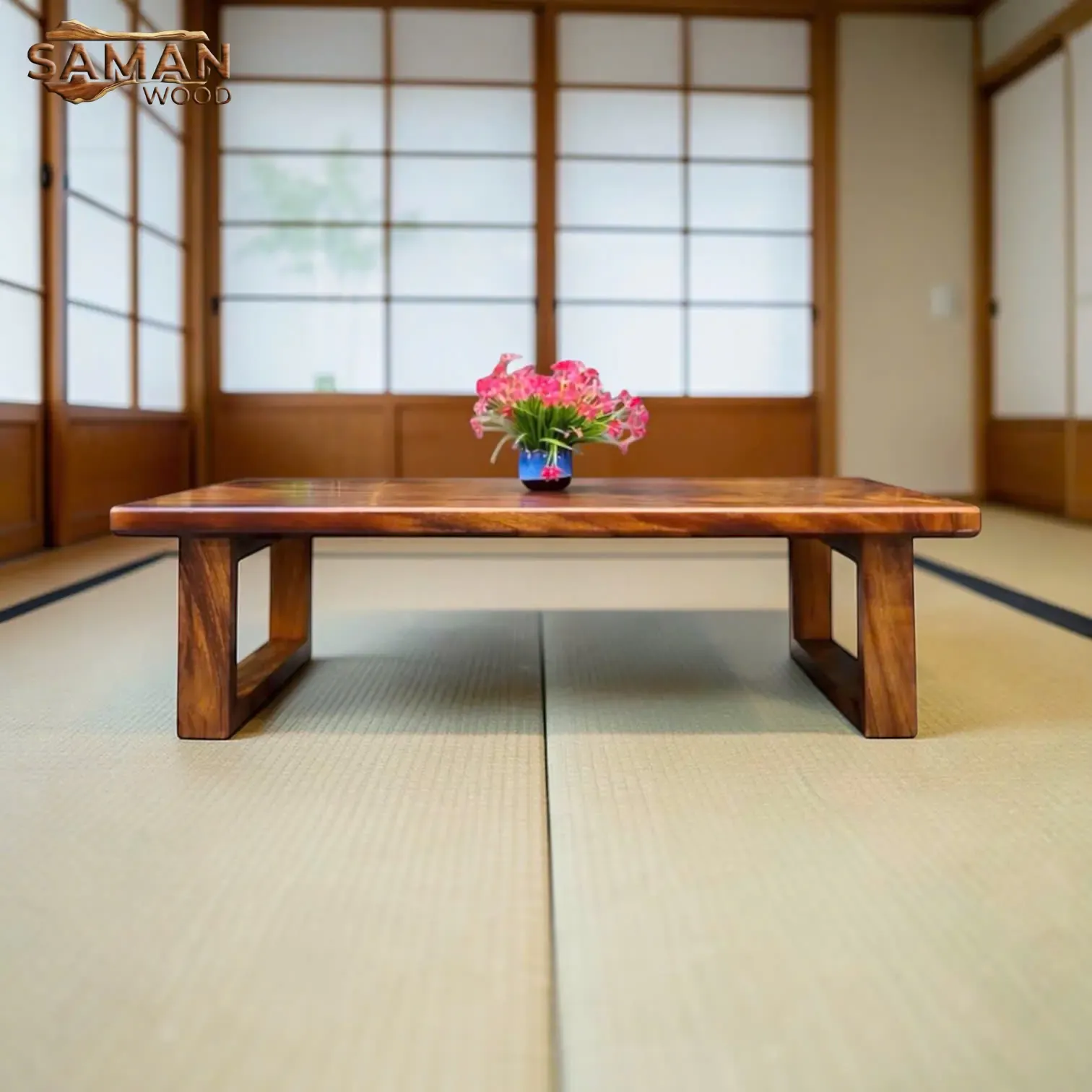 Bàn Trà Đạo Nhật – Bàn Trà Ngồi Bệt Gỗ Tự Nhiên